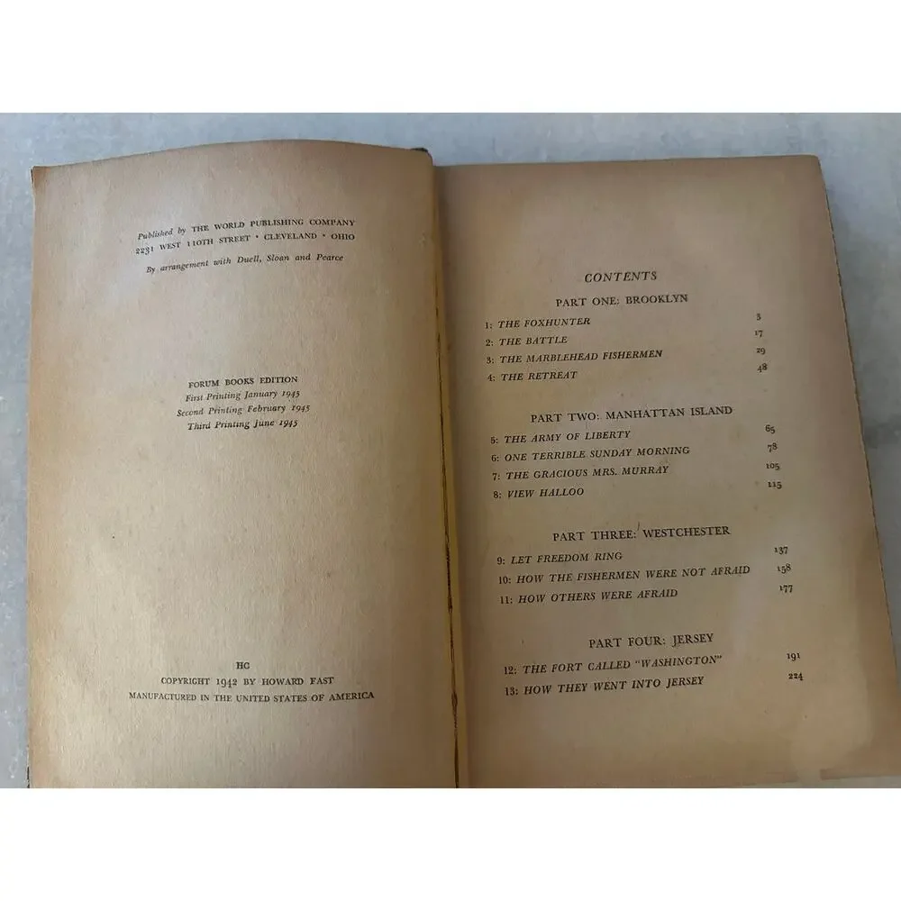 The Unvanquished 1945 Vintage Hardcover Howard Fast Modern Library VTG